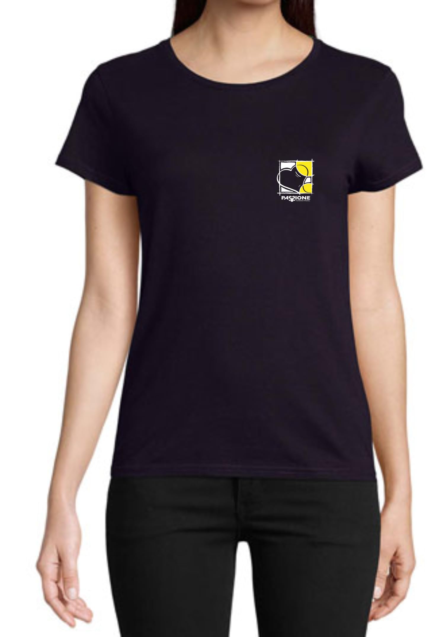 Passione Tennis Official Product Women's T-Shirt Heart Navy