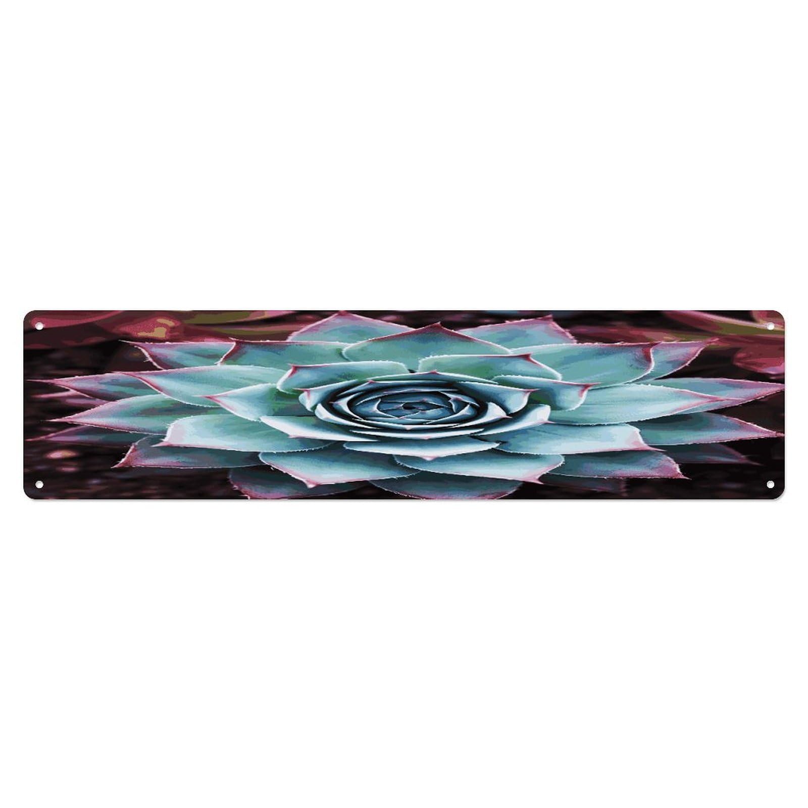 Adfgyerh Style Succulent Plant Wall Decor Aluminum Waterproof. Plaque, Practical Gift,Sign 15.7X3.9 Inch Poster,For Home, Office, Business, Garage– Indoor/Outdoor