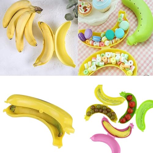 Miniatura 4 de AKOAK Paquete de 1 funda protectora de plátano, pequeña y portátil, caja de almacenamiento de frutas para almuerzo al aire libre, adecuada para