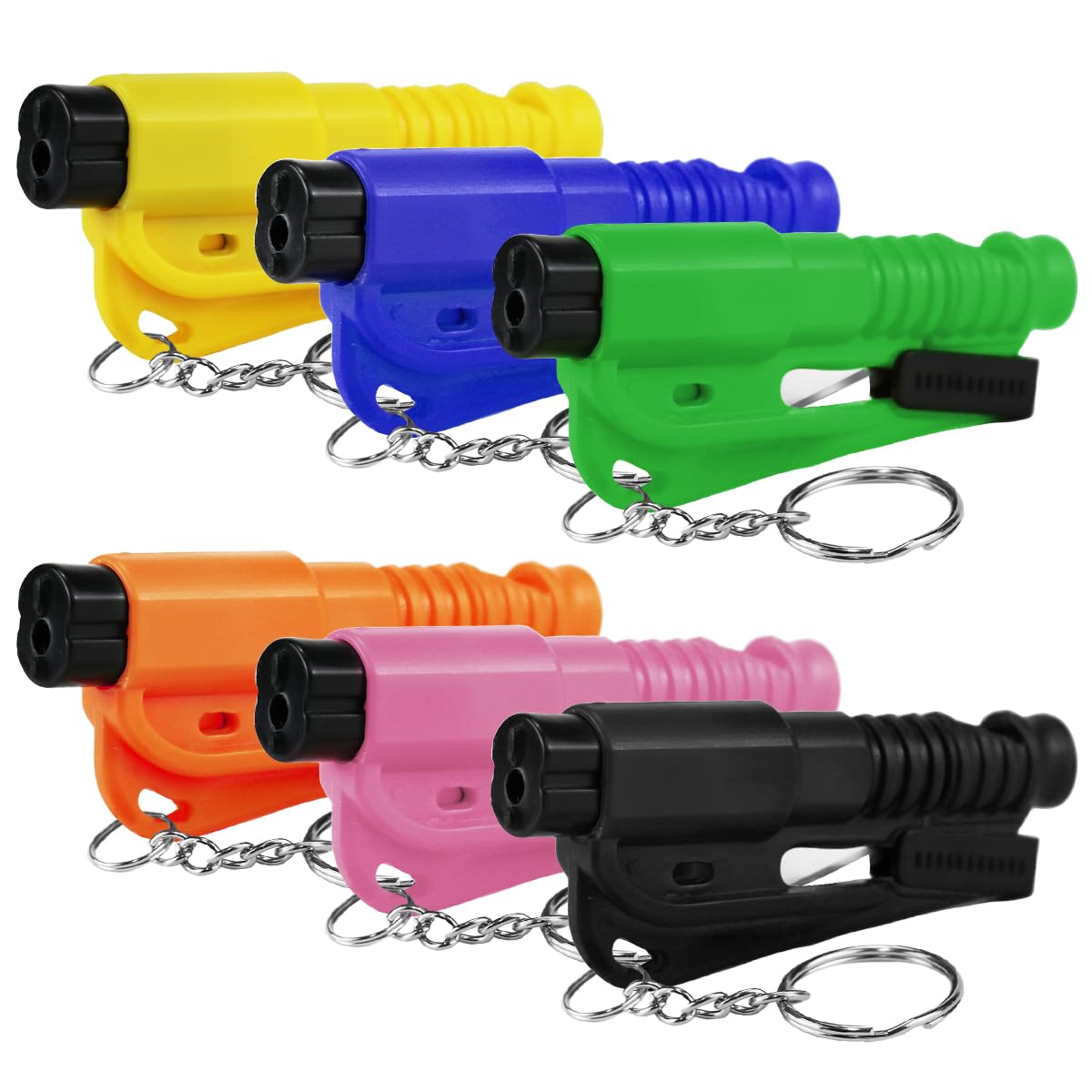 ROELLY Kit Emergenza Auto 2 In 1 - Taglia Cinture E Rompivetro, Martello Di Sicurezza Con Base Adesiva - Foto 3