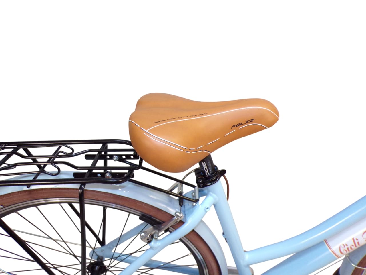 Cicli Tessari - bicicletta da donna telaio in ALLUMINIO bici city bike 28'' vintage retro' cesto in vimini