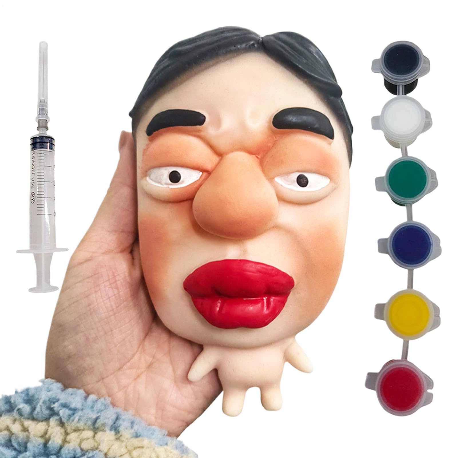 Pimple Toy Stress Relief Pimple Toy With Filler Tools 16x9cm Refillable Relief Simulator Reusable Squeeze Acnes Face Stress Reliefs Zit Poppings Toys For Children Teens