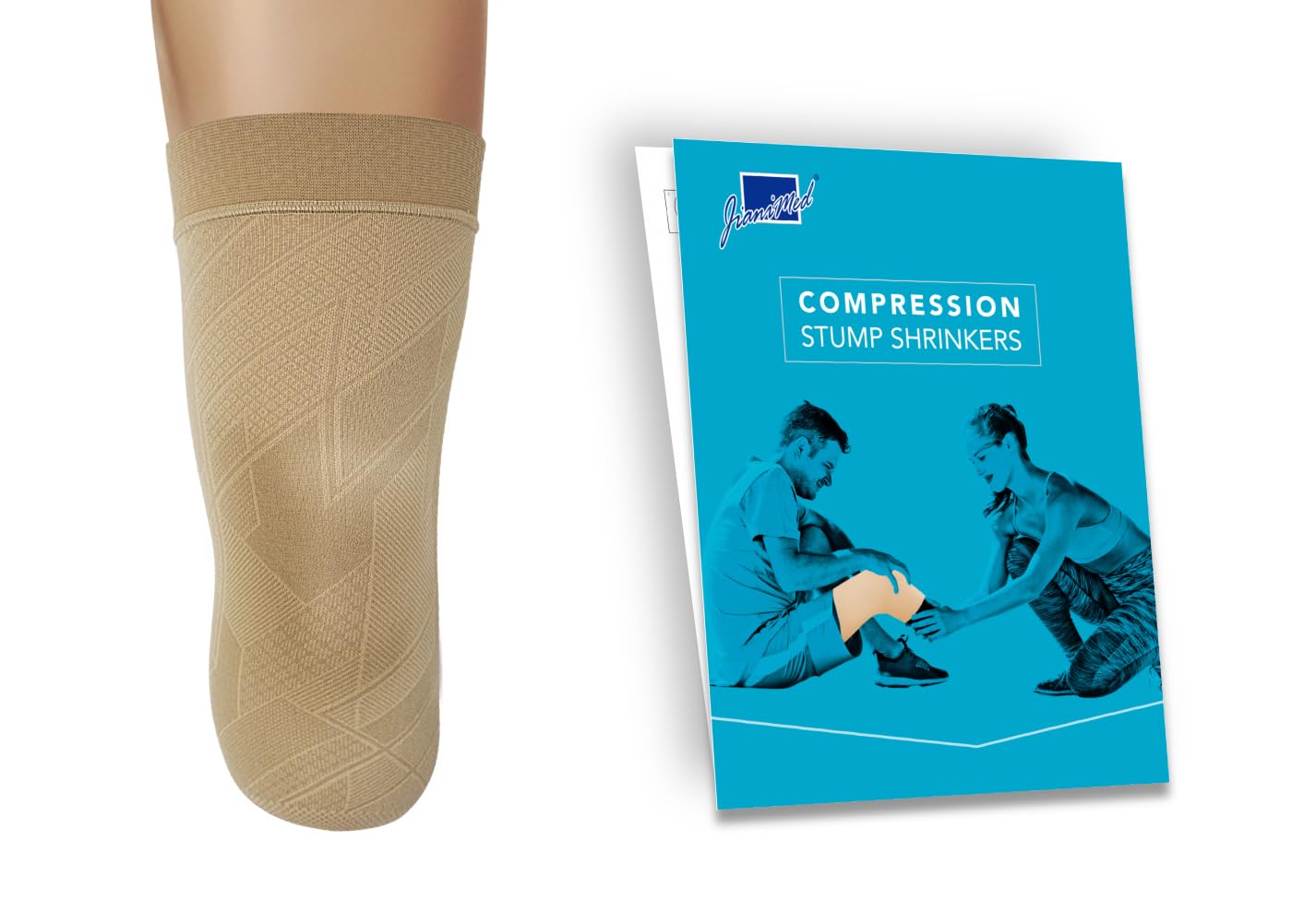 Photo 1 of JianiMed Prosthetic Stump Shrinkers–Below Knee, 40cm, Compression, 20-30, Amputee Socks, Trendy, Taiwan Excellence XL