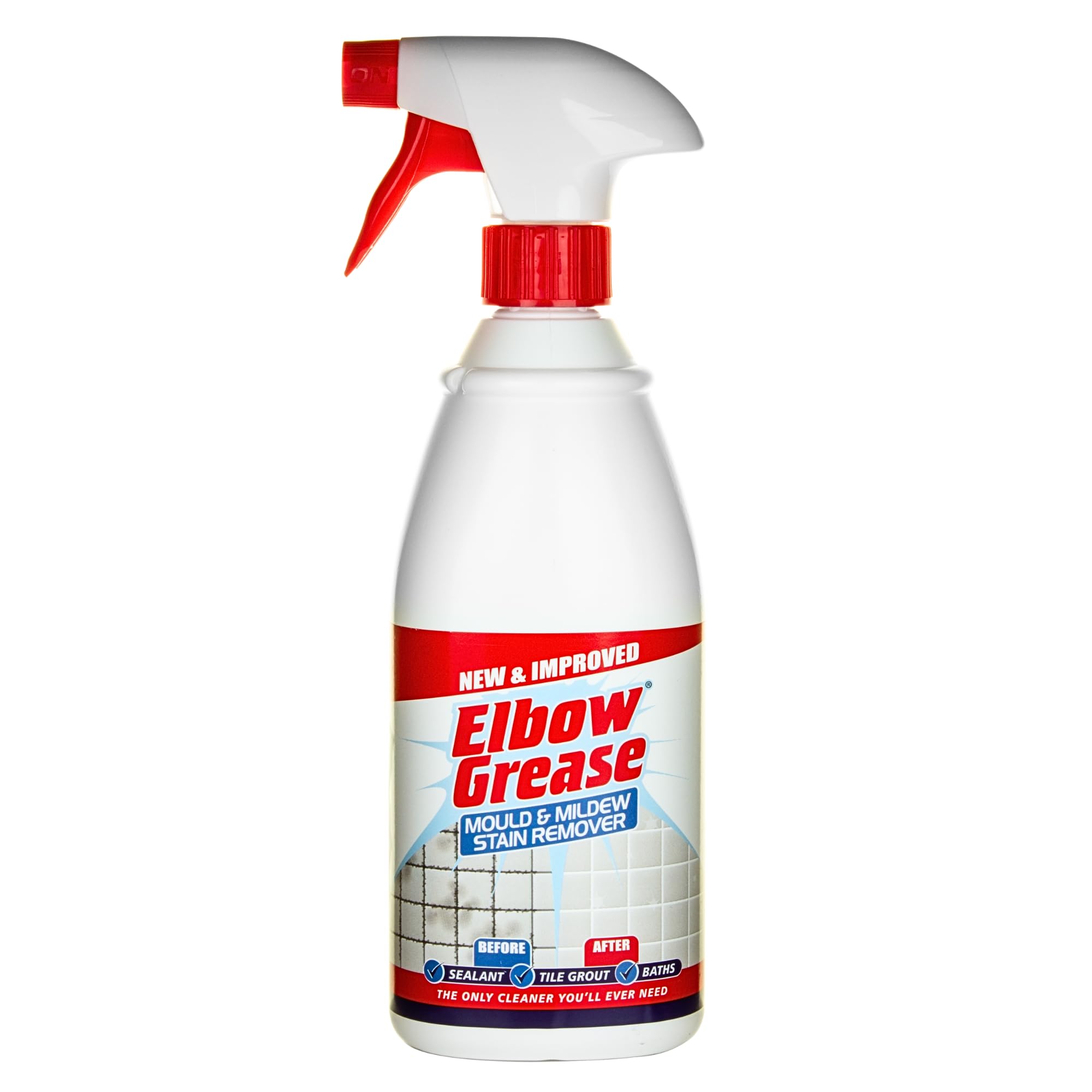 Mould & Mildew Stain Remover Spray, Bathroom Cleaner - Cleans Baths, Showers, Toilets & Tiles (700ml)