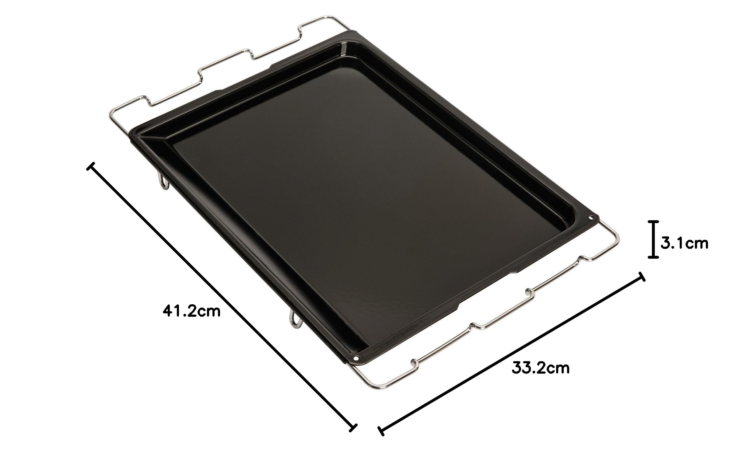 Original Kaiser Inspiration - Fuente de horno rectangular con revestimiento antiadherente con rejilla extensible adaptable de 41 a 51 cm
