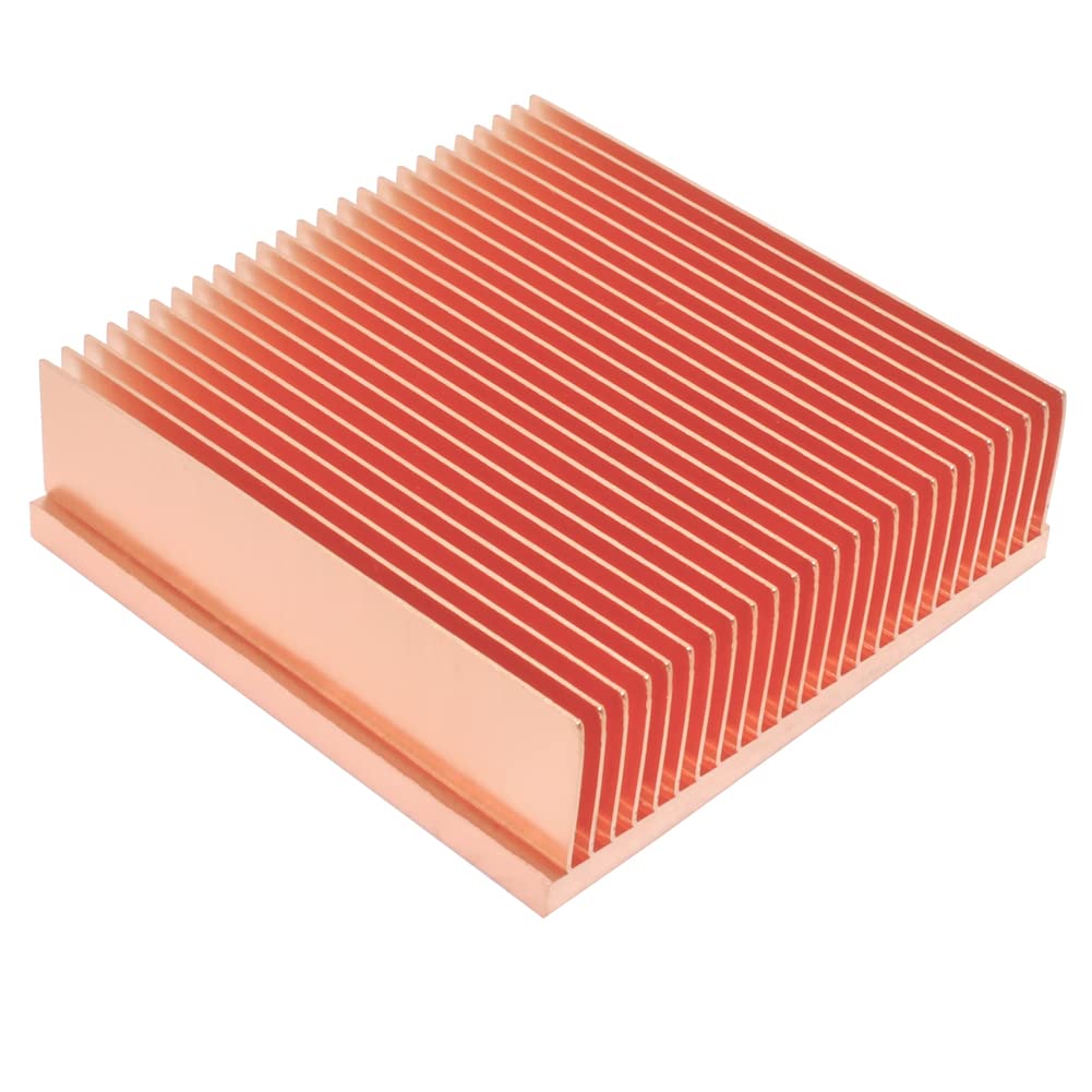 Pure Copper Heatsink 1.97 x 1.97 x 0.59 inch / 50 x 50 x 15 mm Skiving Fin Heat Sink Radiator for Electronic CHIP LED Cooling