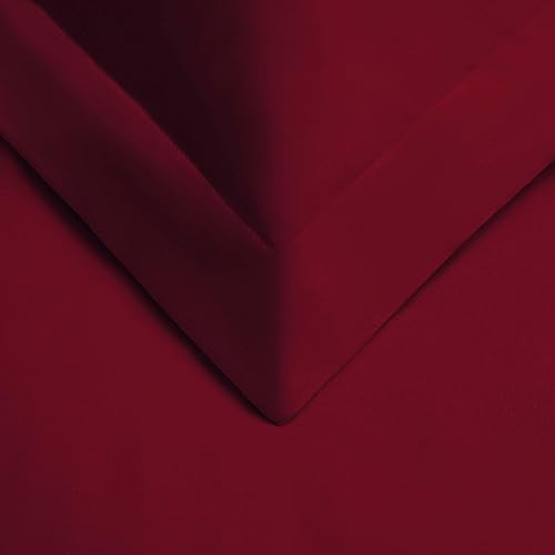 Miniatura 5 de Superior Juego de funda de edredón de algodón egipcio de 530 hilos, tamaño KingCalifornia King, color borgoña, juego de 3 piezas