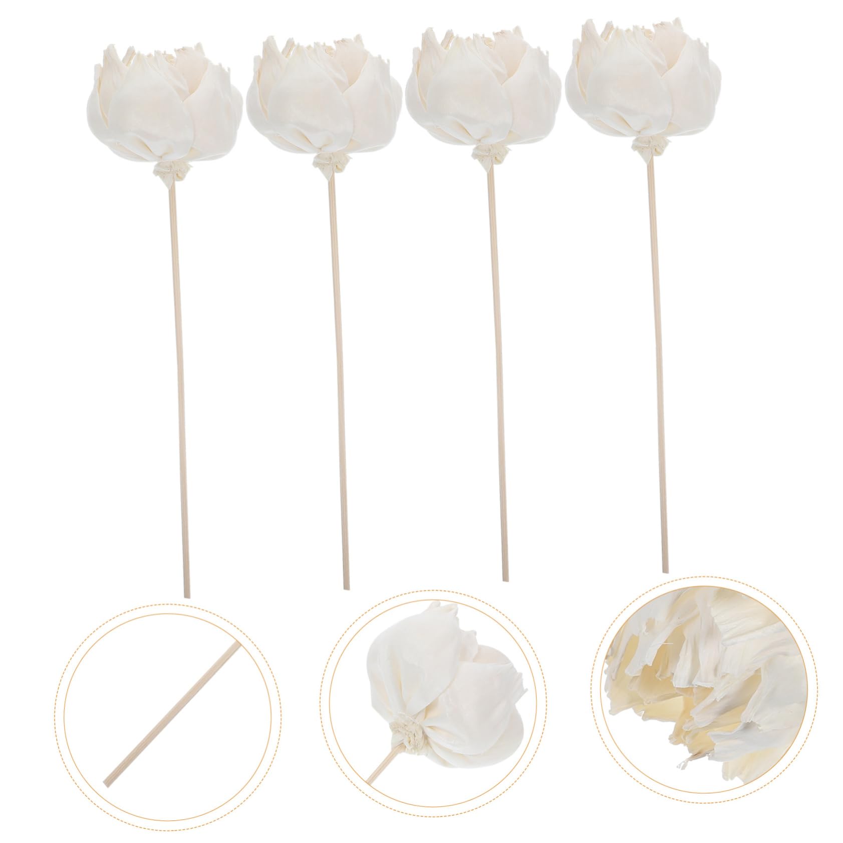 12pièces Fleurs Séchées Naturelles pour Diffuseur Huiles Essentielles Accessoires Aromathérapie avec De Couleur Naturelle