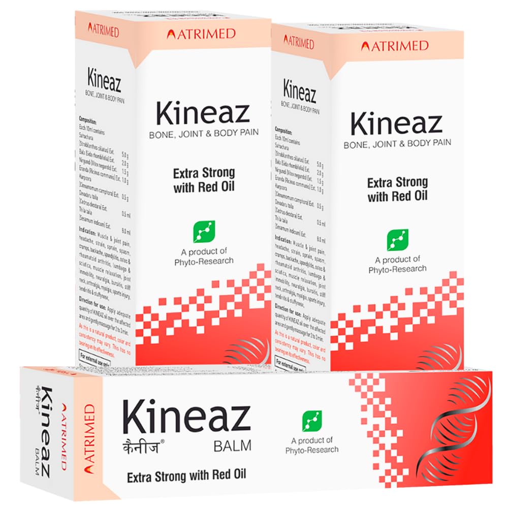 Atrimed Kineaz Liniment & Balm | For Bone, Joint and Body Pain | Combo Set of 3 (B08XM5V58X) Amazon Price History, Amazon Price Tracker