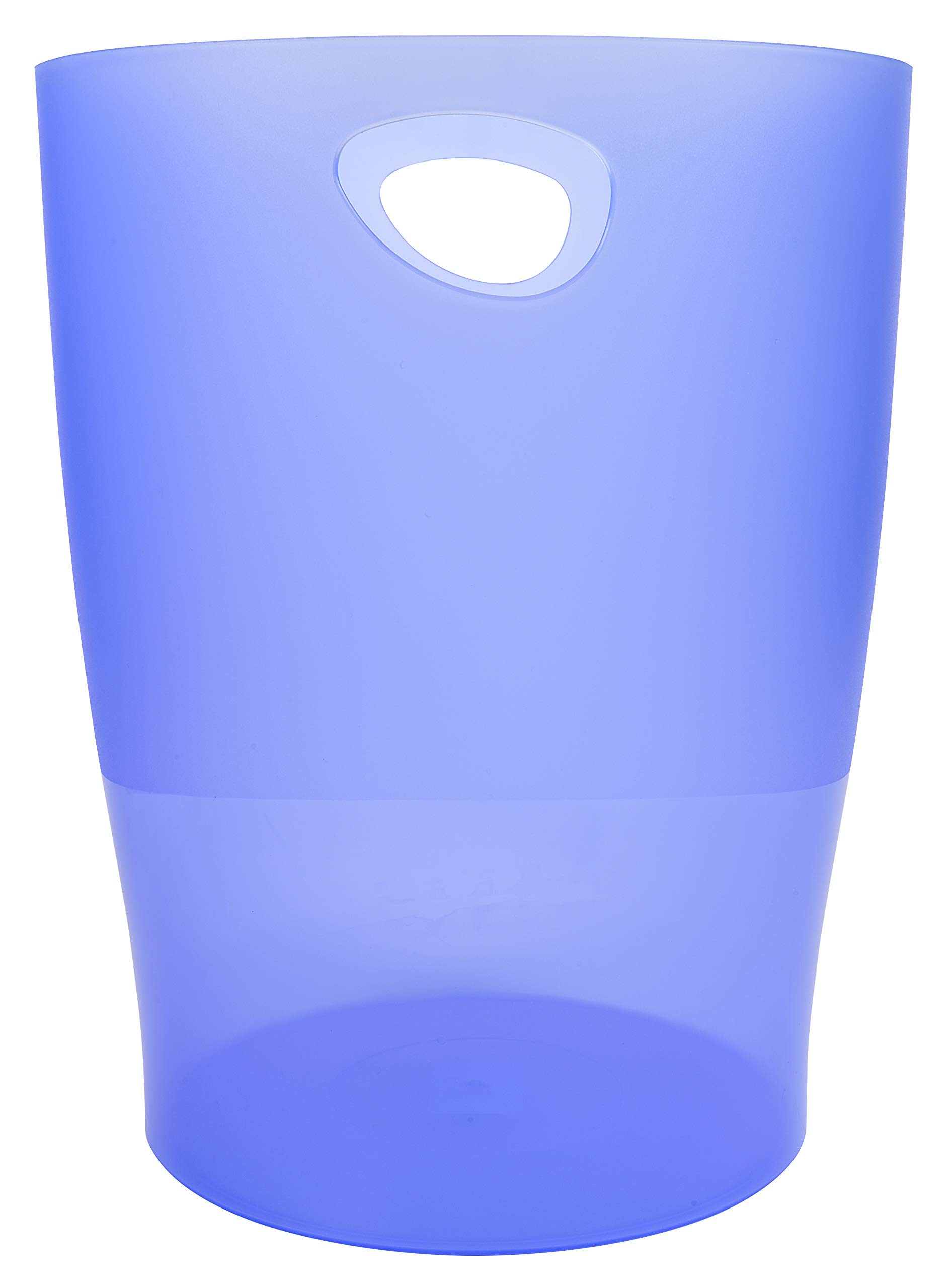 Exacompta - Ref 45310D - Ecobin Waste Paper Bin- 263 x 263 x 335mm in Size, Large Waste Capacity of 15 Litres, Easy Clean Interior -Translucent Ice Blue