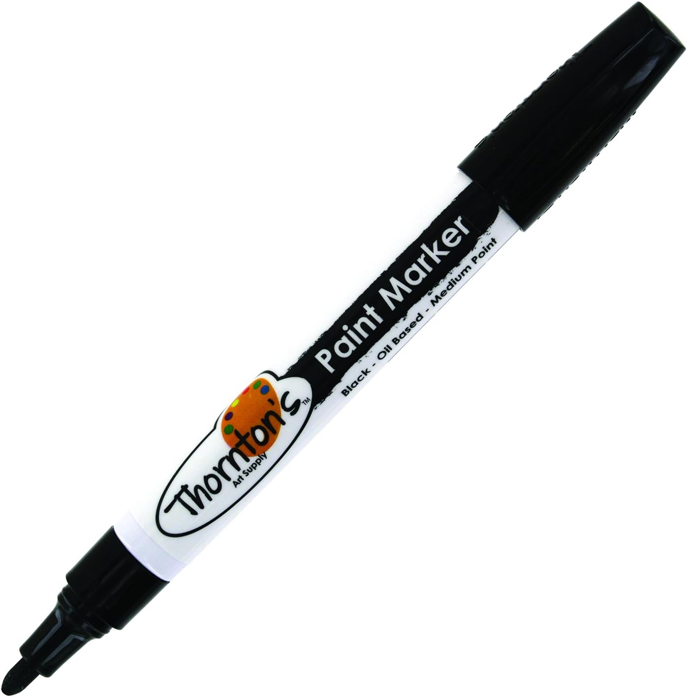 Thornton's Art Supply Vibrant Premium OilBased Paint Markers Pen Medium Black for