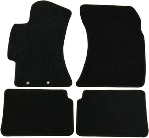 IKON MOTORSPORTS - Alfombrillas compatibles con Subaru Impreza 2008-2011, alfombra delantera y trasera de nailon negro