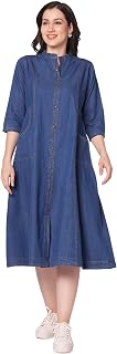GIA Denim Dress for Women, All time All Season Fashion (in, Alpha, L, Regular) Light Blue Price In India