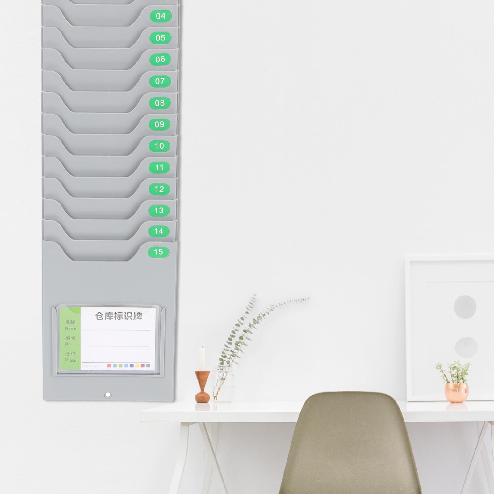 Porte-cartes Rappel en Plastique Mural Entrepôts pour Pointage de Cartes Fonction Support Solide de Matériel et Accessoires D'entrepôt