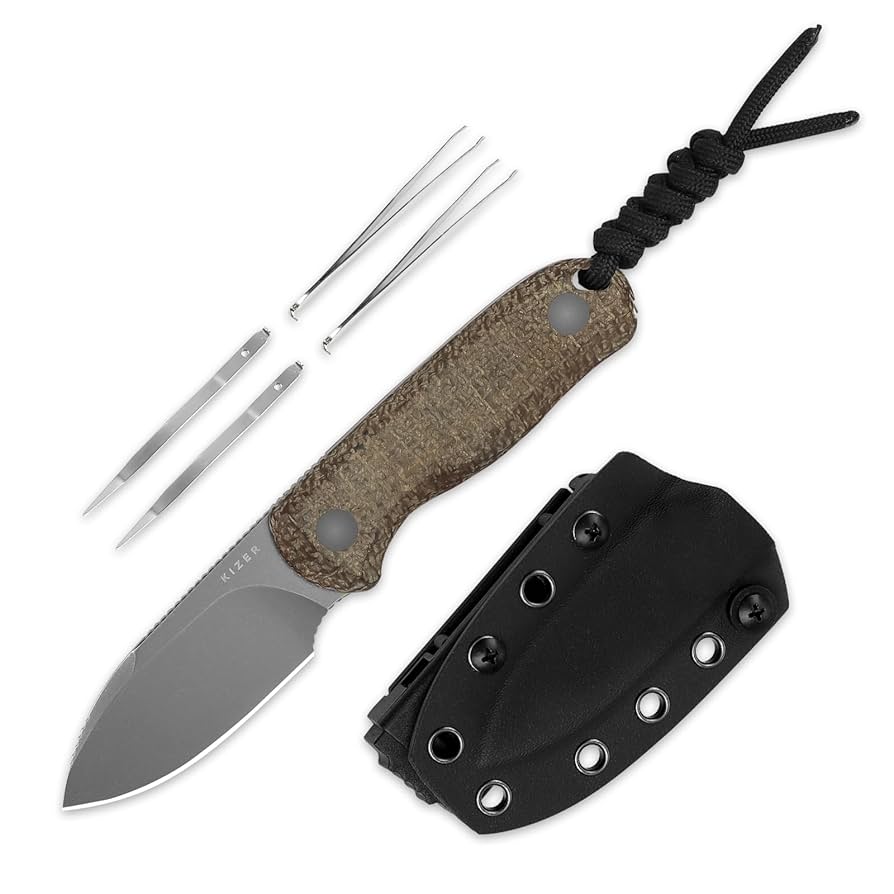 IcyBear★ Amazon.com: Kizer Drop Bear Fixed Blade Knife, 2.57