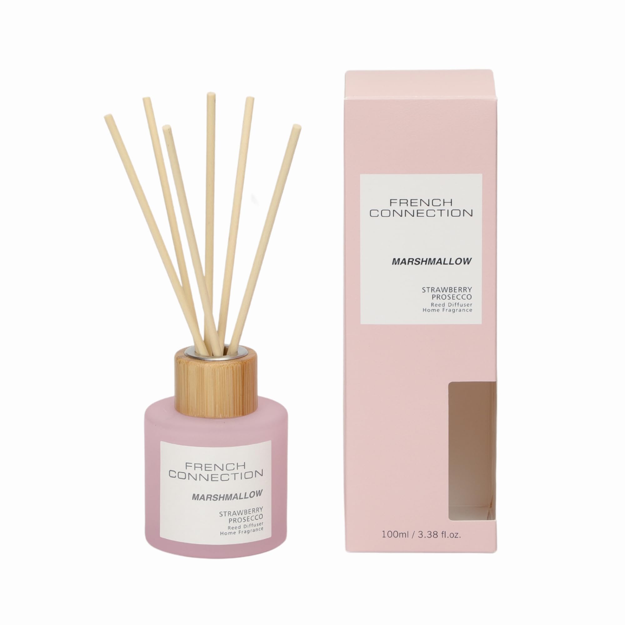 French Connection Reed Diffuser - Strawberry Prosecco - 100ml - Baby Pink