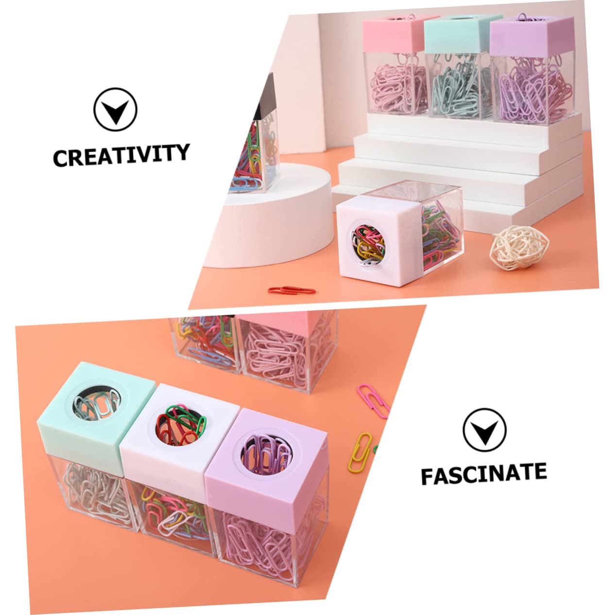 VILLCASE 9pezzi Per Graffette Organizer Design Per e Scuola Capacità e Rimovibile