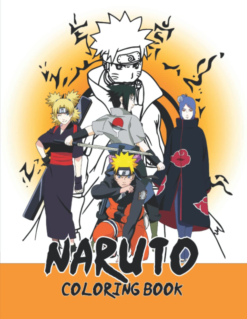 Naruto Coloring Book Coloring Books For Kids Adults Teens 50 ...