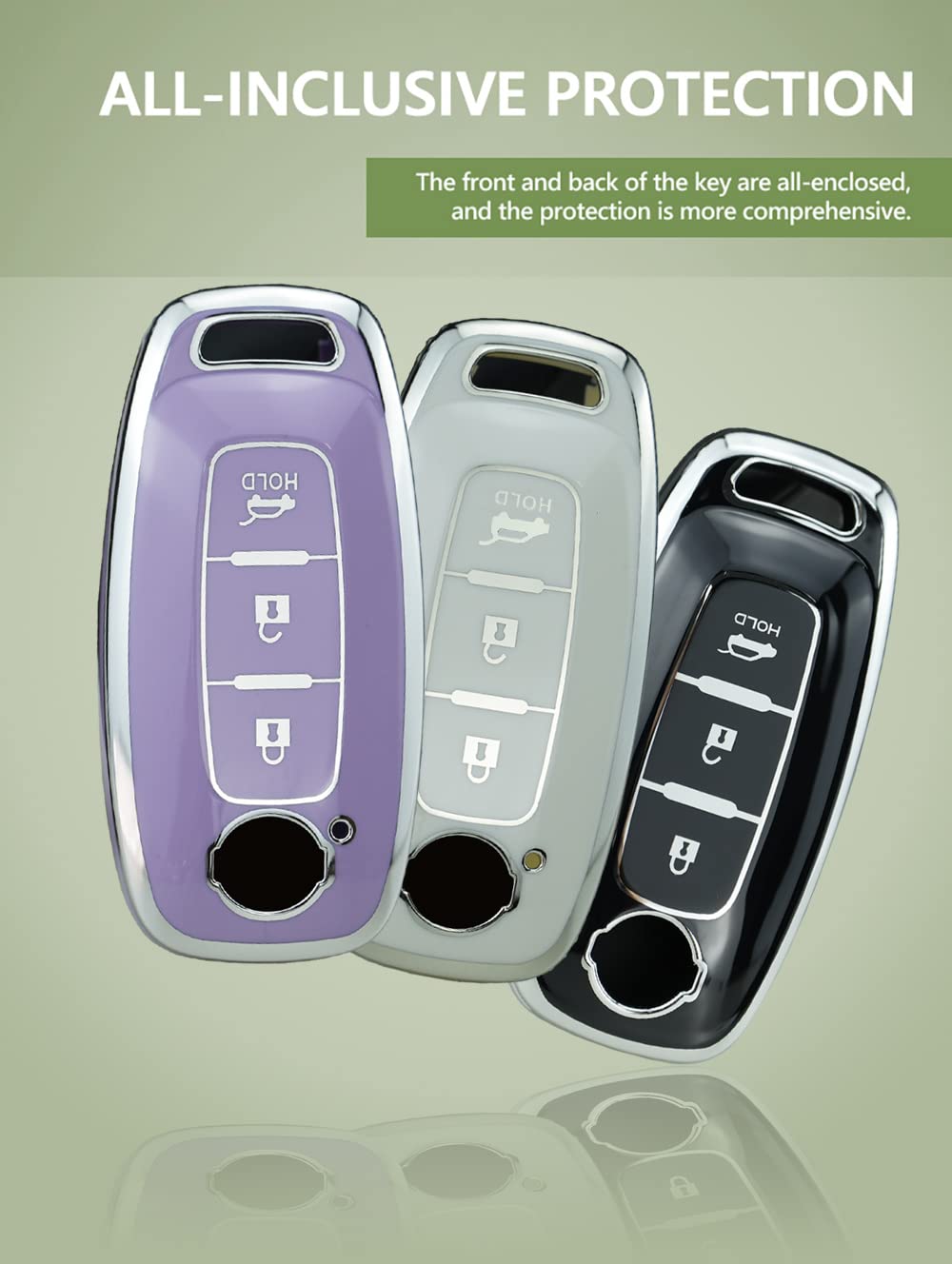 Porte-clés Bleu - Étui Pour Clé De Voiture En TPU, Accessoire De Tuning Pour Peugeot 107 207 307