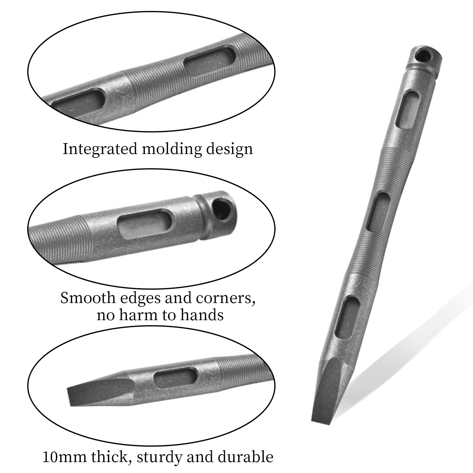 Pied de biche en titane EDC, barre de levier EDC Pry Bar en alliage de titane avec fonction décapsuleur, porte-clés EDC pour outils de camping en plein air (lavage des pierres)