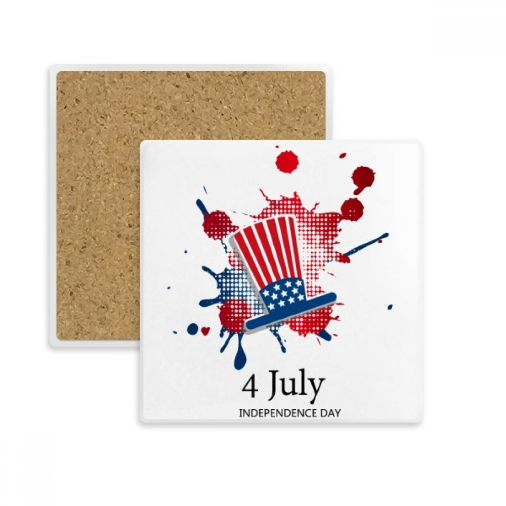 Coaster Tasse Porte-Pierre Amérique 4 Juillet DIYthinker Dessous de Verre Absorbant Multicolor