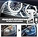SOPAMI Car Headlight Restoration Kit Headlight Cleaner Restores Clear Yellowed Car Plastic and Protects from Re-Oxidation Includes Coating Agent and Towel, Sponge Wipe