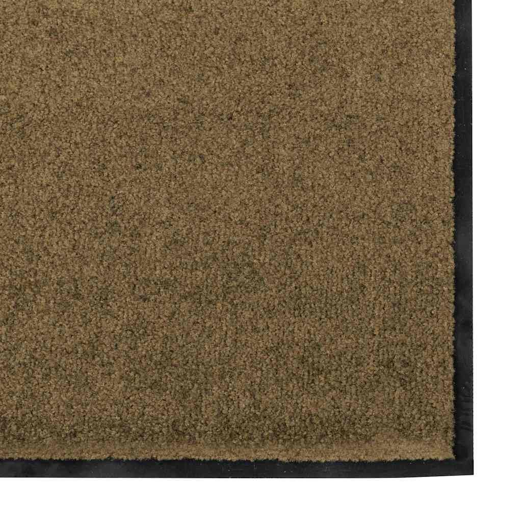 Felpudo marrón y negro rectangular 120 x 250 cm, 100% poliamida, felpudo para interior y exterior, antideslizante, resistente, ideal para entrada, pasillo, terraza, vestíbulo