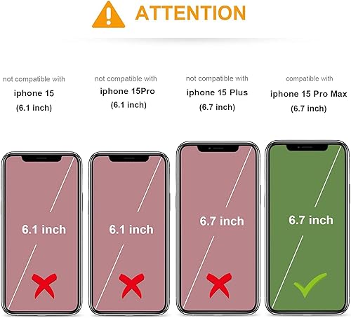 Miniatura 2 de KIHUWEY Funda compatible con iPhone 15 Pro Max con soporte para tarjeta de crédito, cierre magnético de cuero de alta calidad, función atril, funda