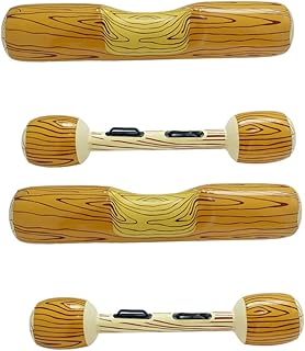 CLISPEED Swimming Pool 1 Set 4pcs Floating Bed Swimming Pools Inflatables Inflatable Floating Row Mount Row of Seats Wood Grain Row Water Log Rafts Inflatable Row Seat Match Wood Grain Toyss Toys