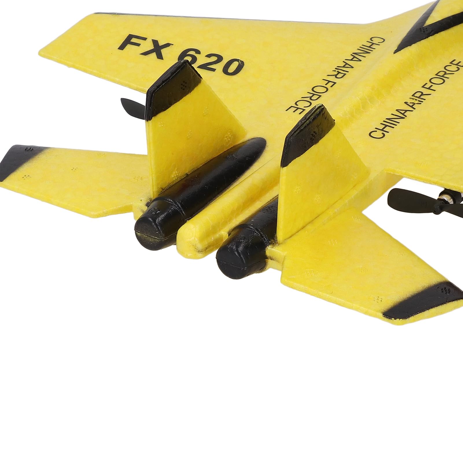 Aliante RC, Costruzione in Schiuma Aereo Telecomandato Leggero Resistente Agli Urti con Giroscopio a 3 Assi e Doppia Potenza del Motore, per Giocattolo da Esterno per Bambini (YELLOW)