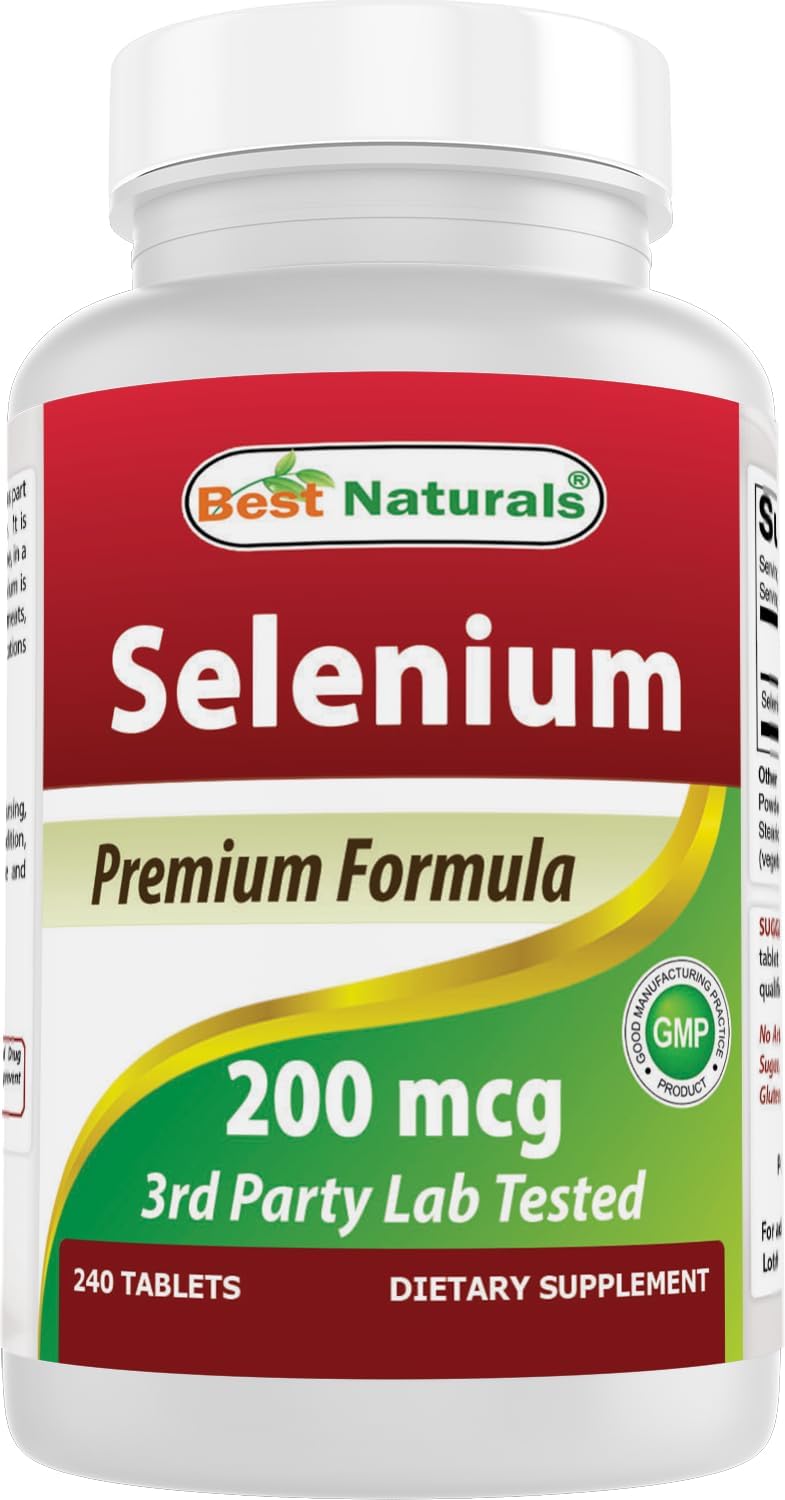 - Best Naturals Selenium 200 mcg Supplement, 240 Count