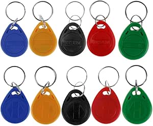 YARONGTECH RFID Schlüsselanhänger 125 KHz - 10 Stück EM4100 Chip Für Zugangskontrolle