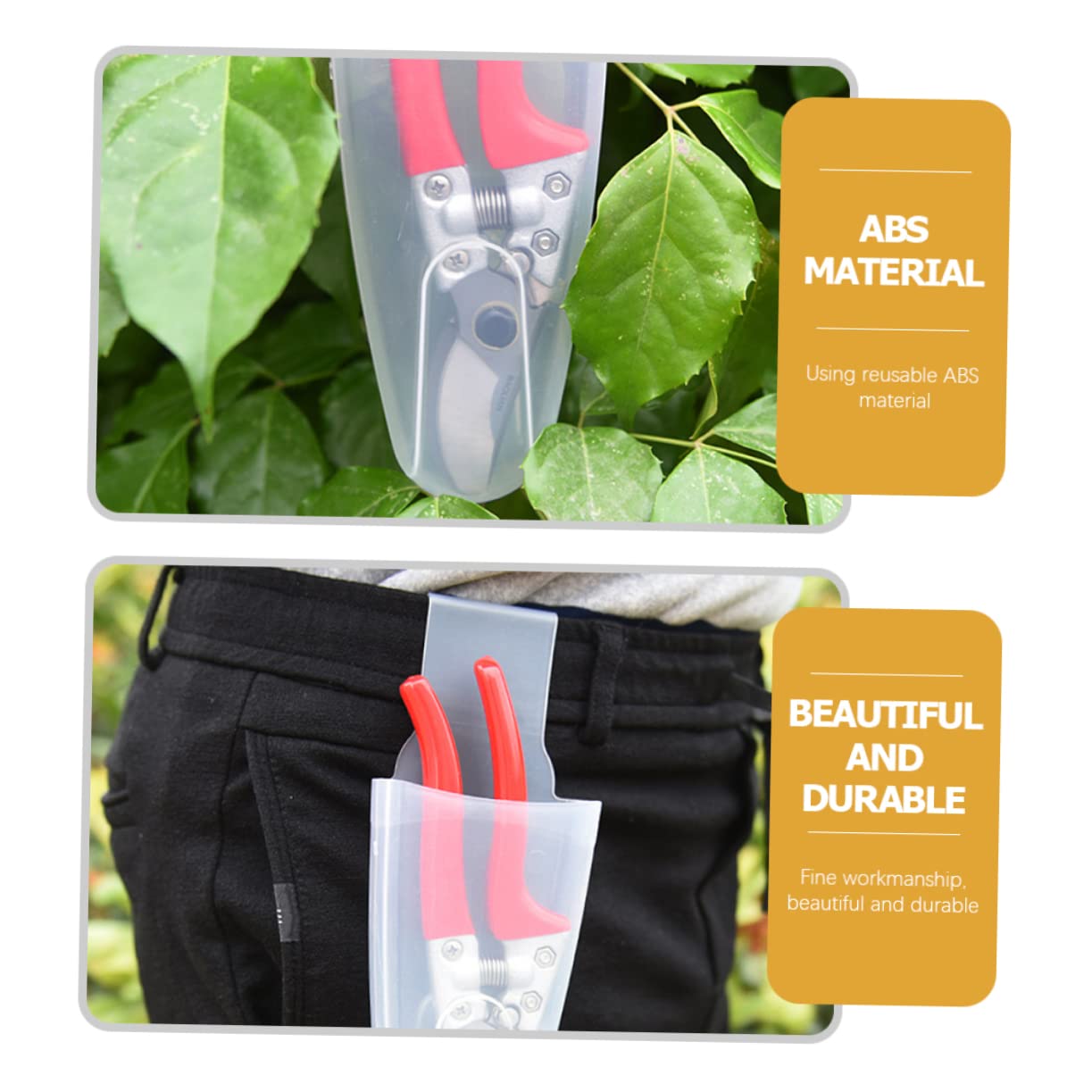 TOYANDONA 5 Ensembles Housse De Protection Pour Sécateurs De Jardin Étui Pratique Transparent Avec Clip Accessoire De Jardinage Pour Outils Élagage 4 Pièces * 5