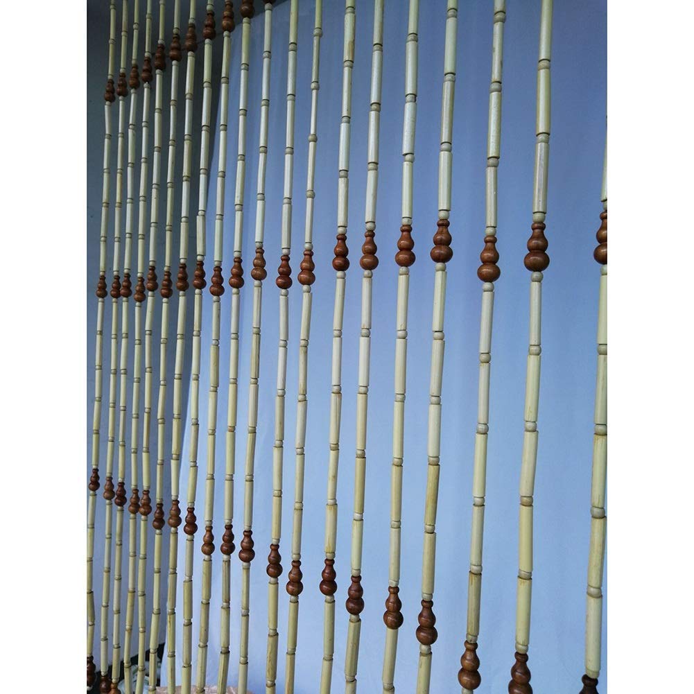 OKUOKA Beaded Door Curtains for Doorways Wood Bead String Curtain for Room Dividers Home Tea Room Decoration Hanging Screen Retro Style -21/25/29/35 Strands (Size : 25 Strands-0.7x1.55m)