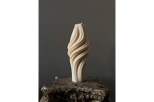 Wavy Roman Pillar Swirl Candle - Shaped Candle - Sculptural - Handmade...