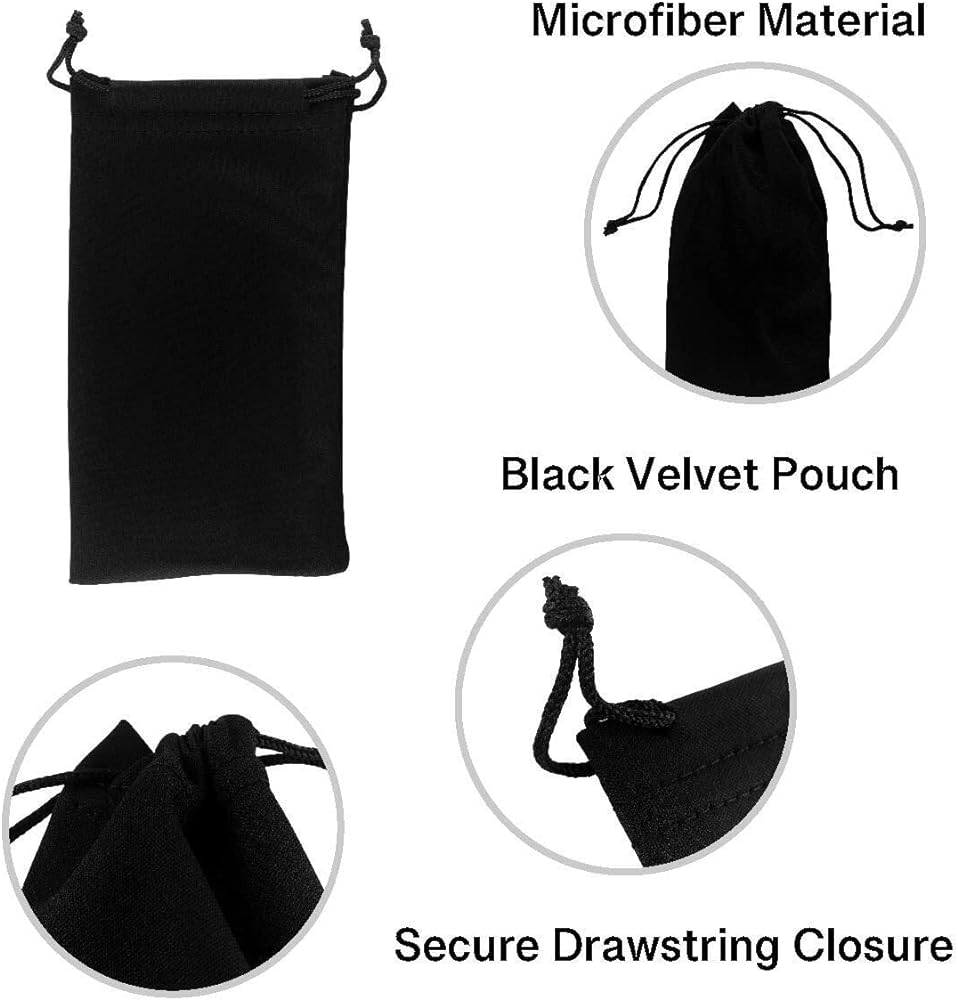 Super Z Outlet Black Microfiber Sunglasses Glasses & Cell Phone