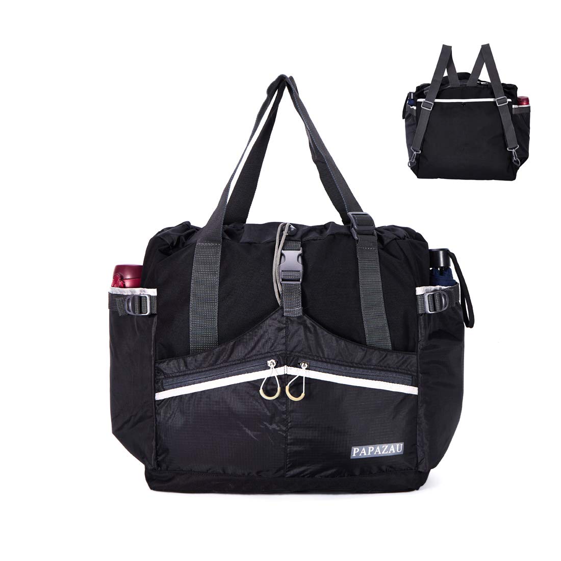 PAPAZAU Rfid Travel Tote Bag 40L Convertible Beach Tote Backpack