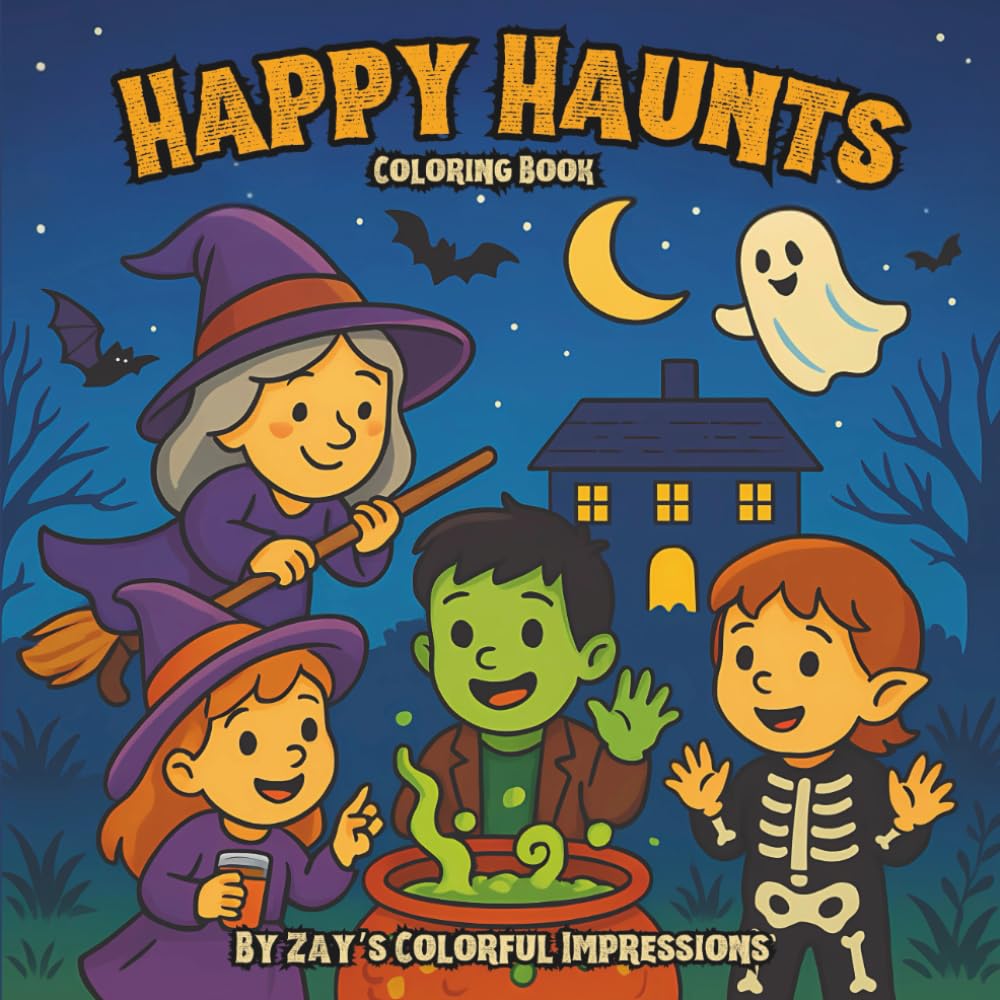 Happy Haunts: Coloring Book