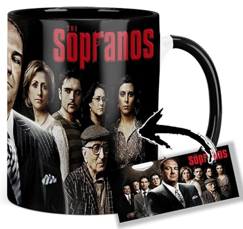 Bild: The Sopranos James Gandolfini Michael Imperioli Tasse Innen & Henkel Schwarz Keramikbecher Mug f�r 14,99 EUR (-34%) statt 24,81 EUR bei amazon.de