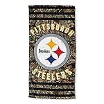Northwest NFL Pittsburgh Steelers Unisex-Adult Beach Towel, 30 x 60, Realtree Camo Stripes