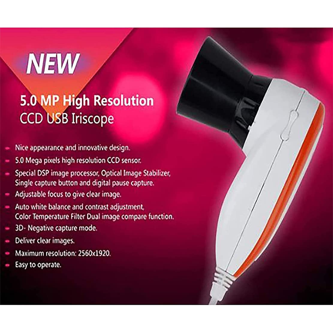 Fotocamera Per Iridologia 5.0 MP USB - Analizzatore Iride Computer, Lente 30X, Software Included - Foto 11