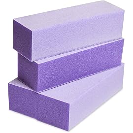 Karlash Nail Buffer Sanding Block Polisher Buffing File Nail Art Manicure Pedicure File (Purple White 60/100)