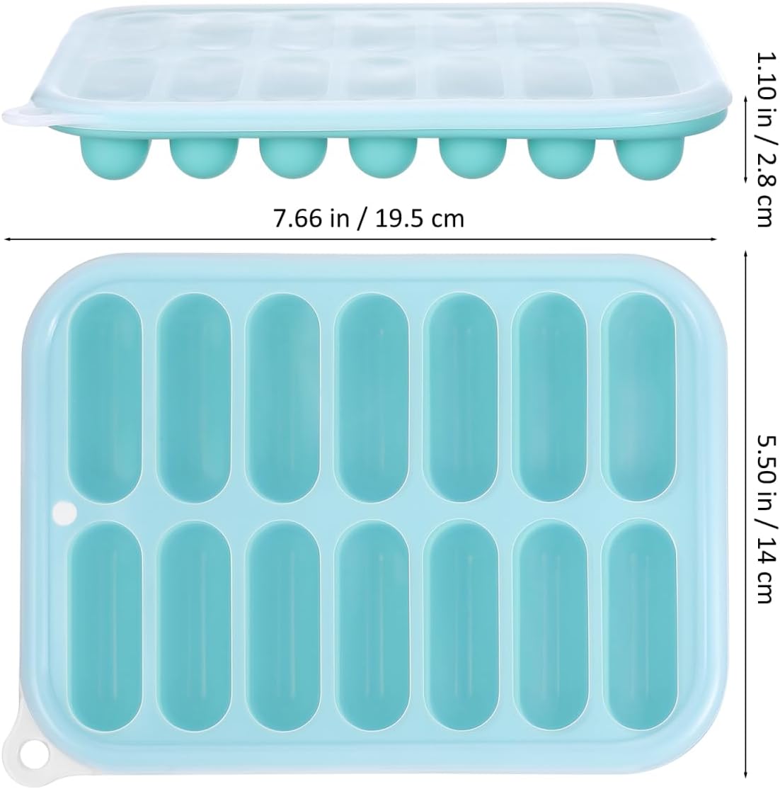 Silicone Sausage Molds - Non-Stick Flexible Hotdog Maker - 14 Cavity Baking Cooking Steaming Container - DIY Homemade Sausages Maker