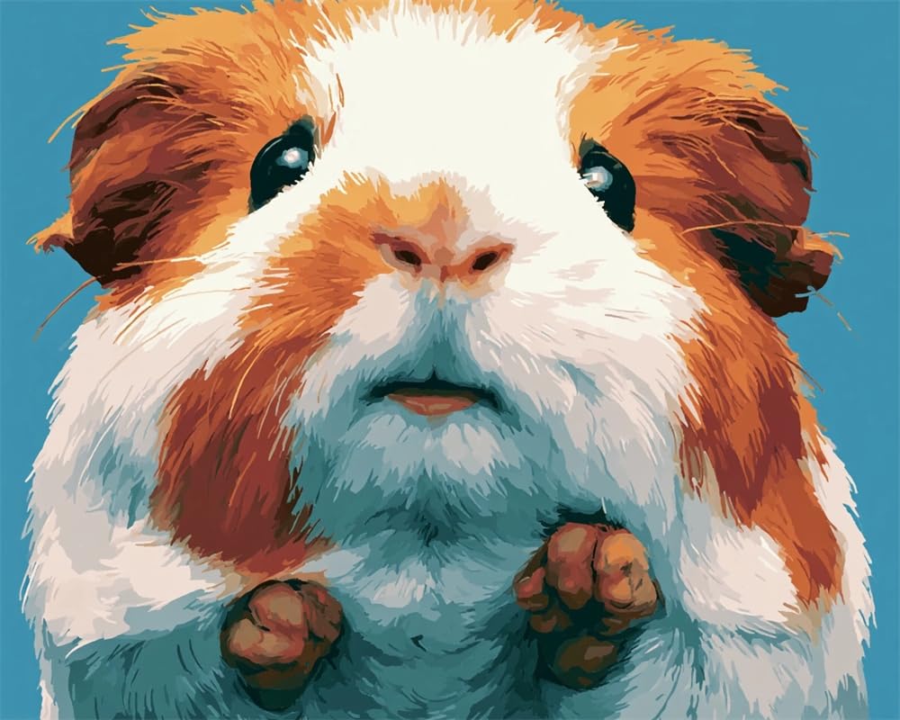 FWRTYCB Latch Hook Rug Kit for Adults Cute Smiling Guinea Pig