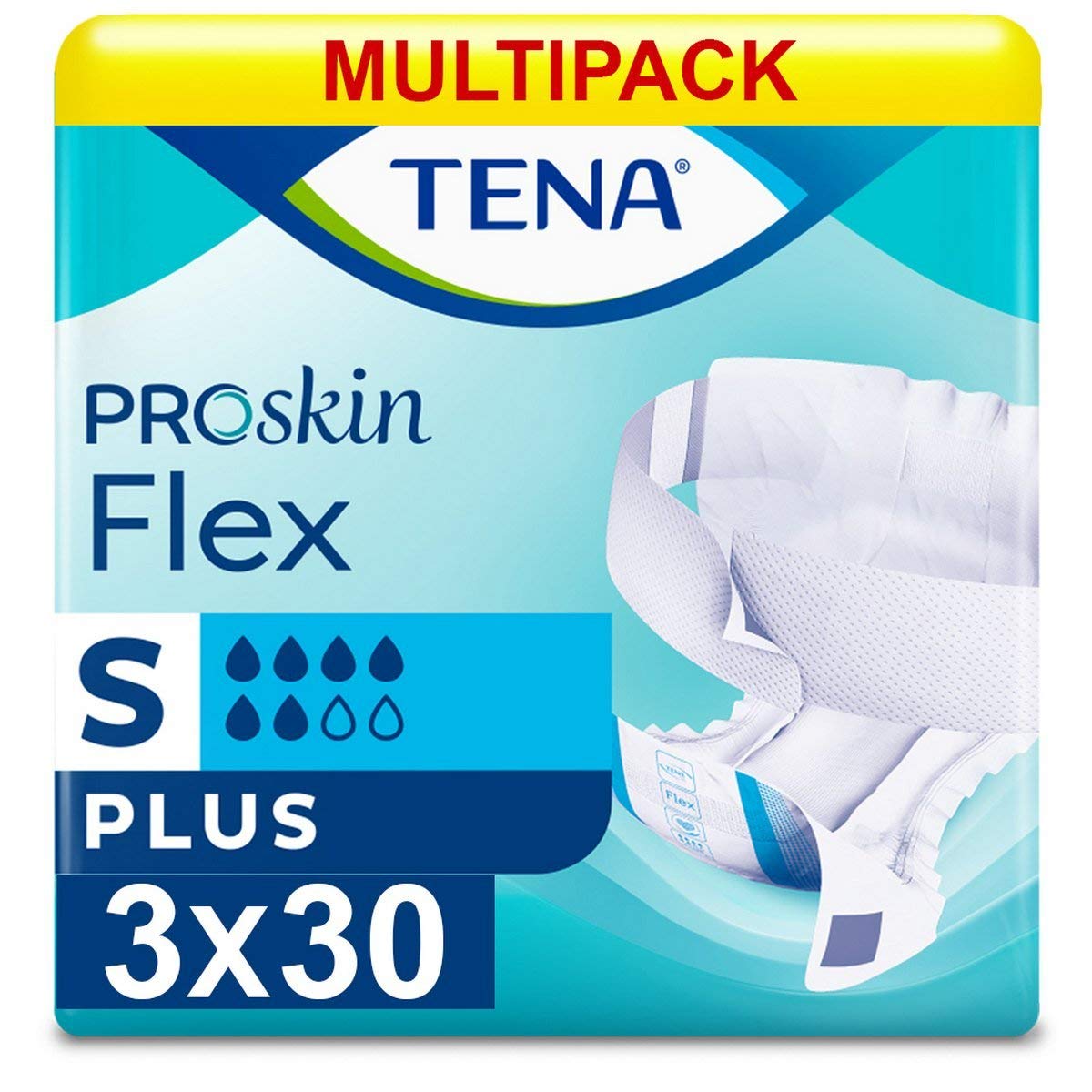 Multipack 3X TENA Flex Plus Small (1300ml) 30 Pack Incontinence Protection