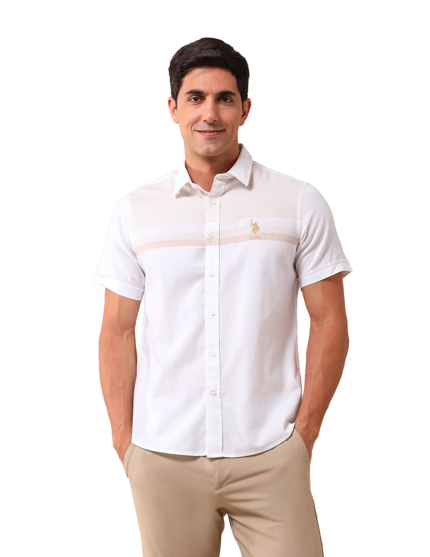 u.s. polo assn. Men's Solid Tailored Fit Shirt-picture-30