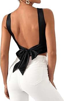 トップス sheller shoulder ribbon satin tops Access Fashion | One-shoulder satin top side tying