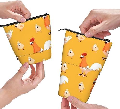 Miniatura 4 de EVANEM Estuche para lápices de pie, soporte para lápices desplegable, estuche telescópico de papelería para oficina, organizador de pie, bolsa