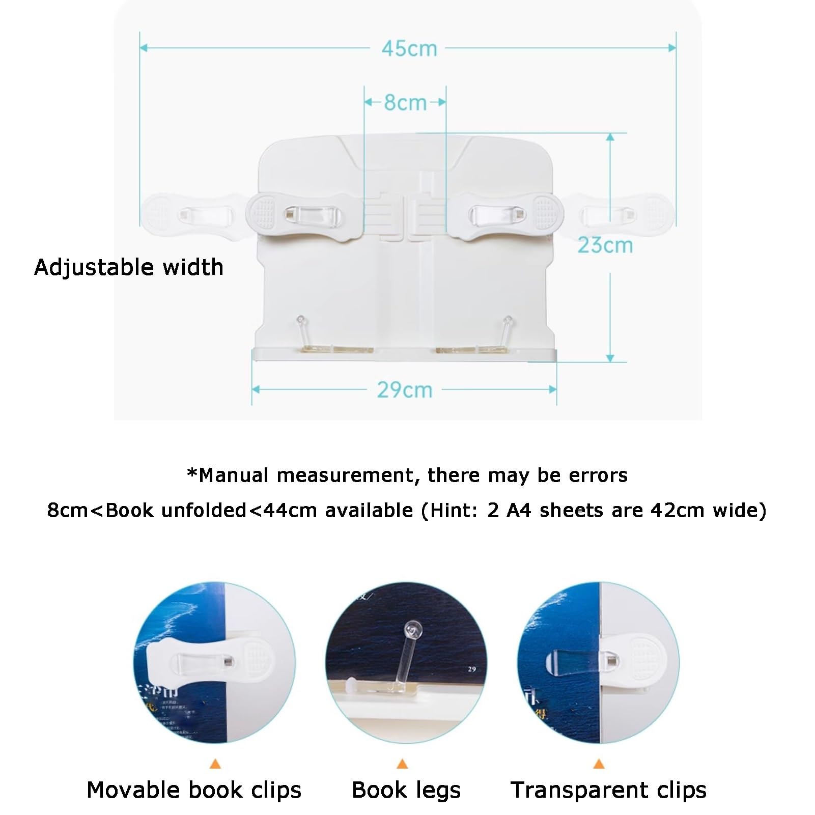 Genérico Atril De Lectura De Pie, Base Ligera Y Estable En Forma De V, Altura Ajustable De 70 A 170 Cm, For Partituras.