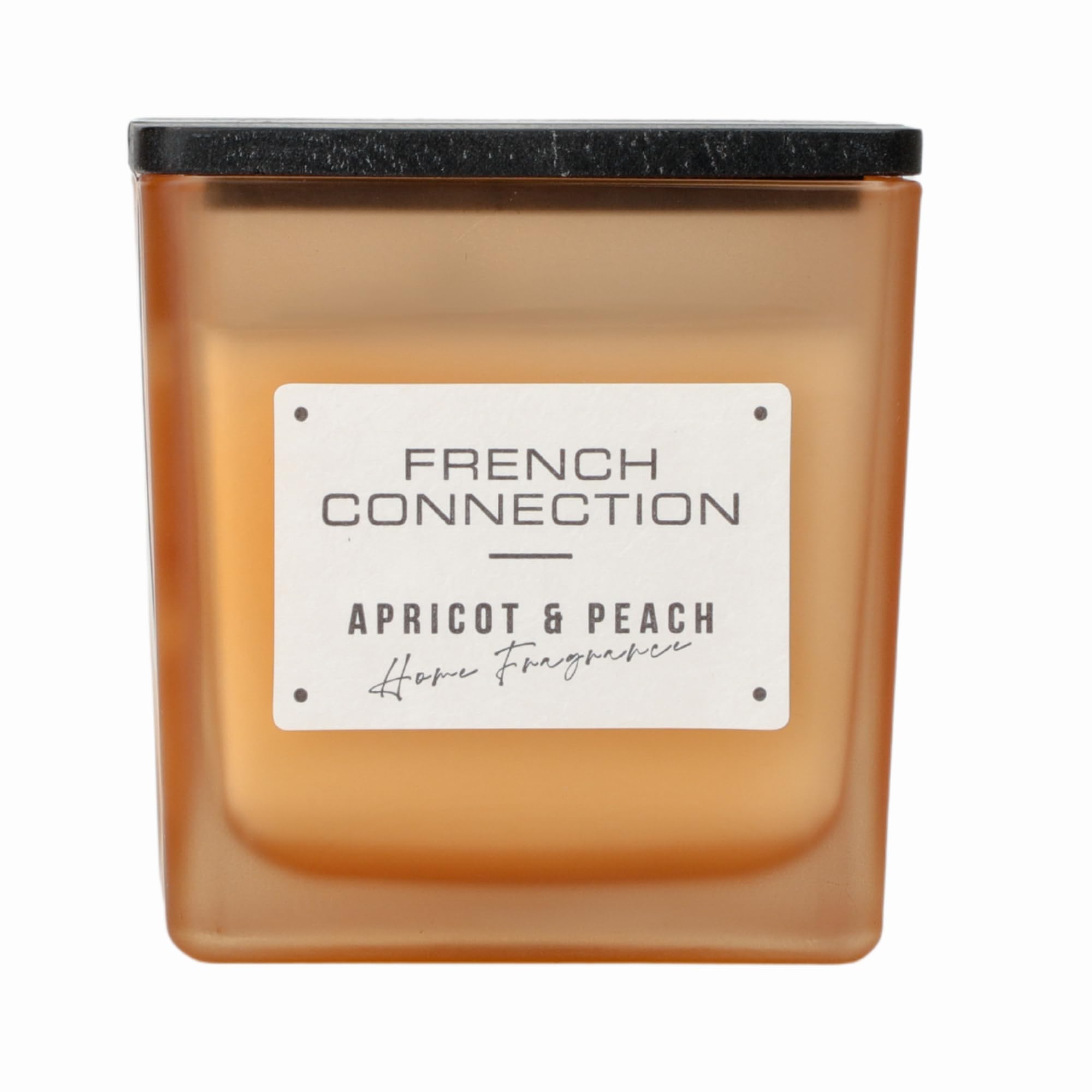 French Connection Unisex Apricot Square Candle Range: & Peach Candle 200G